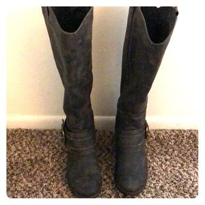 RuffHewn tall dark grey boots